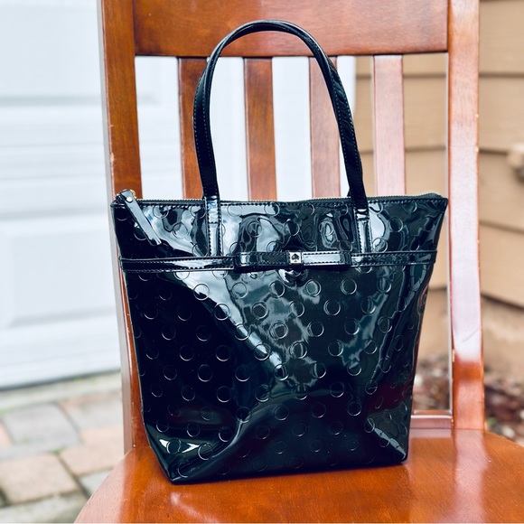 Kate Spade Camellia Street Jeralyn Patent Small Tote Bag - Black - Picture 3 of 7